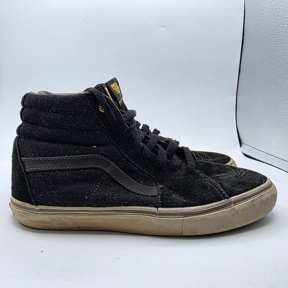 Vans Pro Classics Mens Size 8 Black Professional Skateboard Shoes High Top Suede - Picture 12 of 13